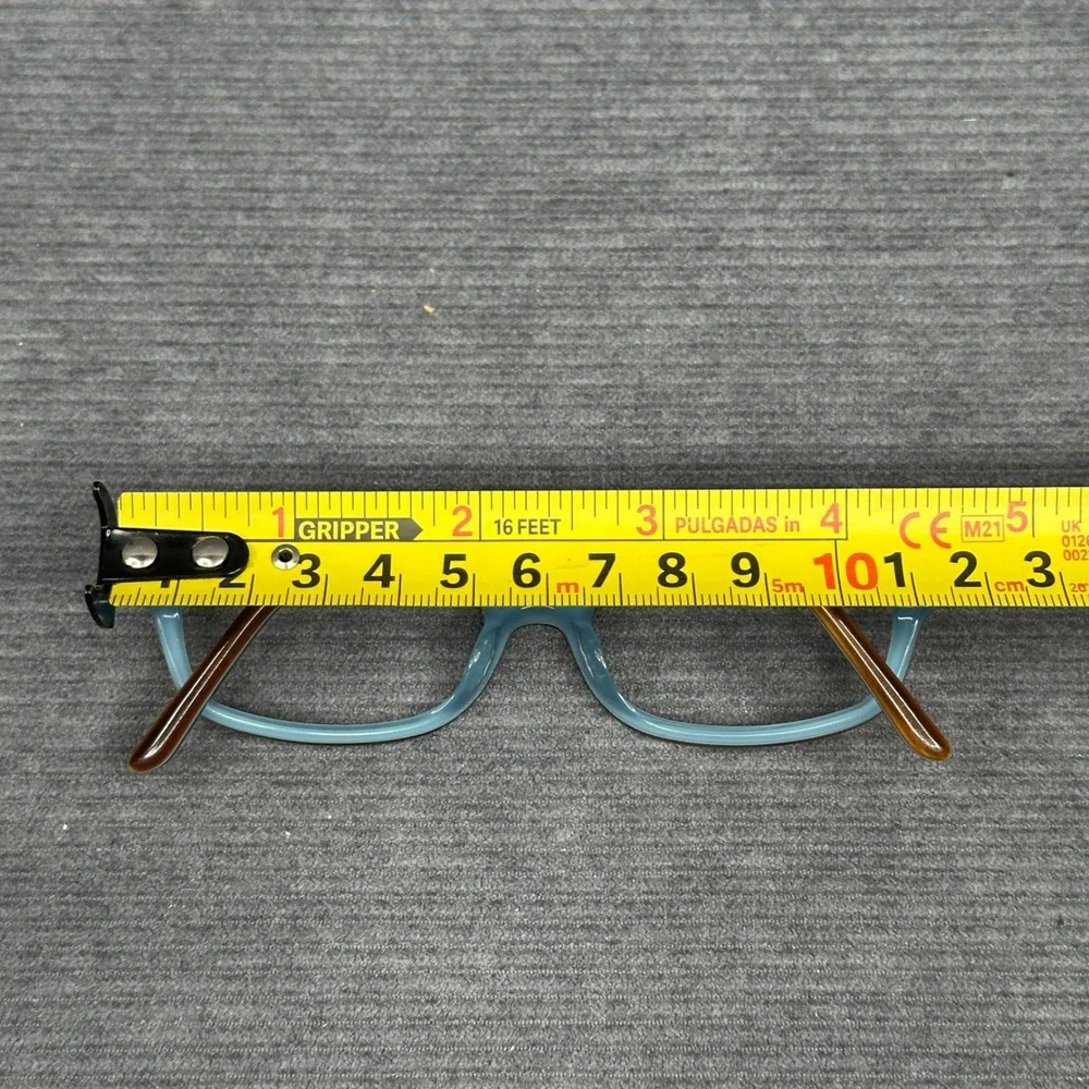 Juicy Couture JU 902 Y2K Eyeglasses Brown Blue Tortoise Shell Gold Charm Temples